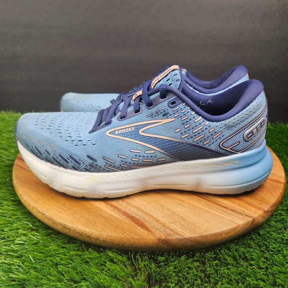 Brooks Glycerin 20 Shoes Womens Size 8.5 Blue White Athletic Running Sneakers - Picture 5 of 14